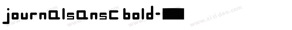 journalsansc bold字体转换